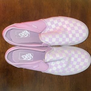 Pink checkered Vans